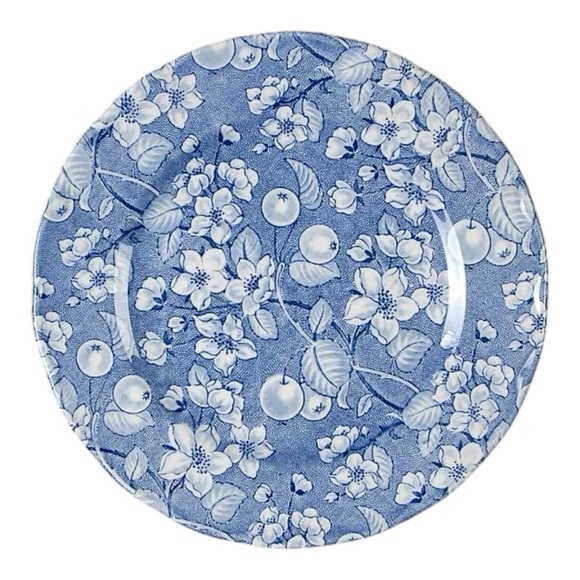 "Bryony" Blue & White Flowers & Cherries Pattern Salad Plate by Grindley England - Picture 3 of 7